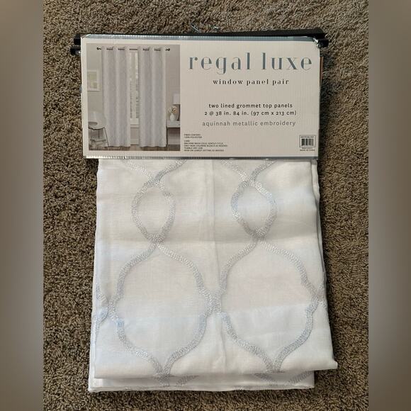 regal luxe Other - Regal Luxe White Window Panel Pair NWT